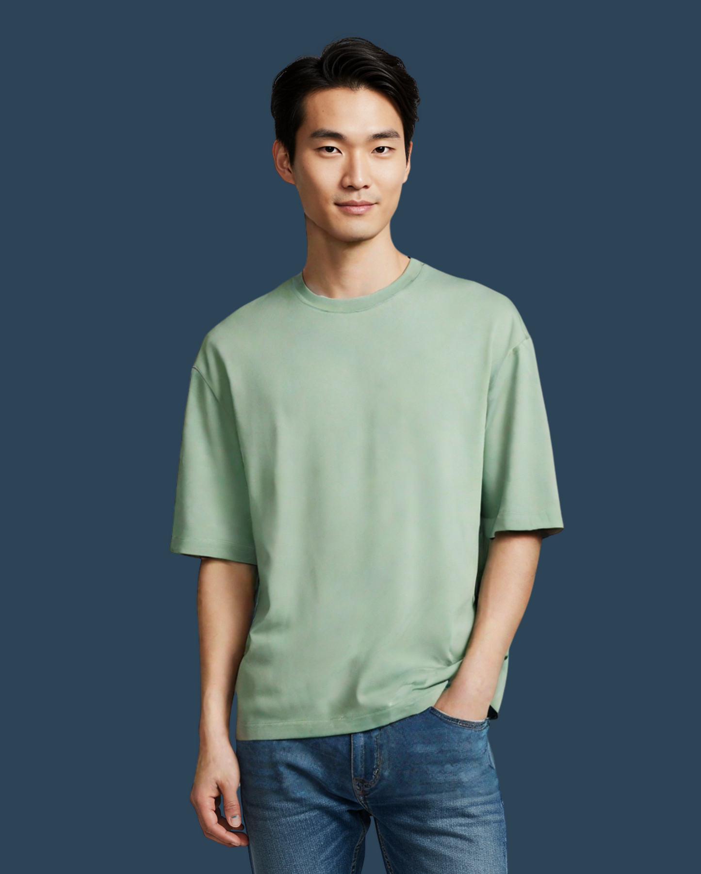 Terry Oversized T-Shirt - Jade S Simply Solids