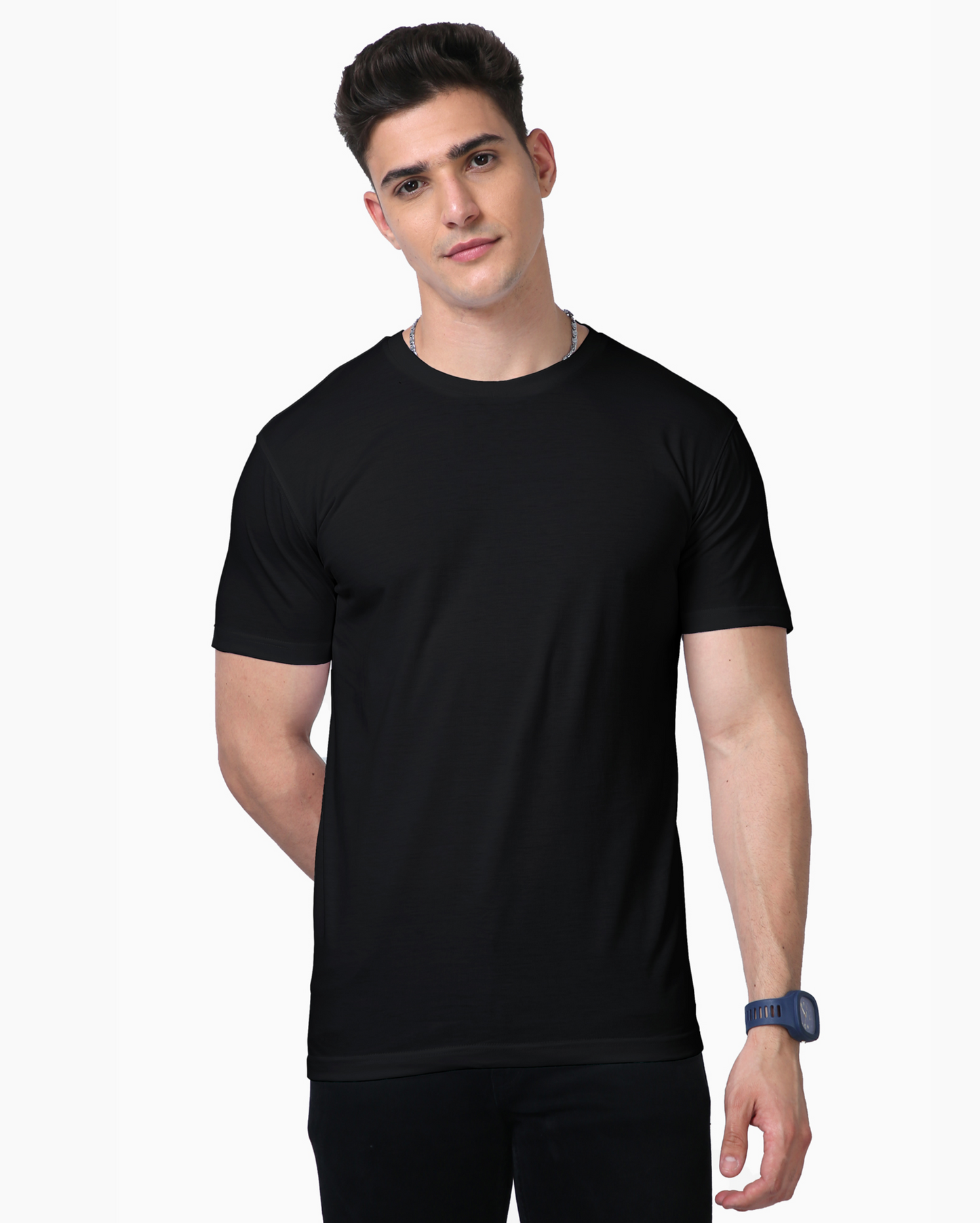 Supima Cotton T-Shirt – 100% Cotton, 160 GSM, Regular Fit Black