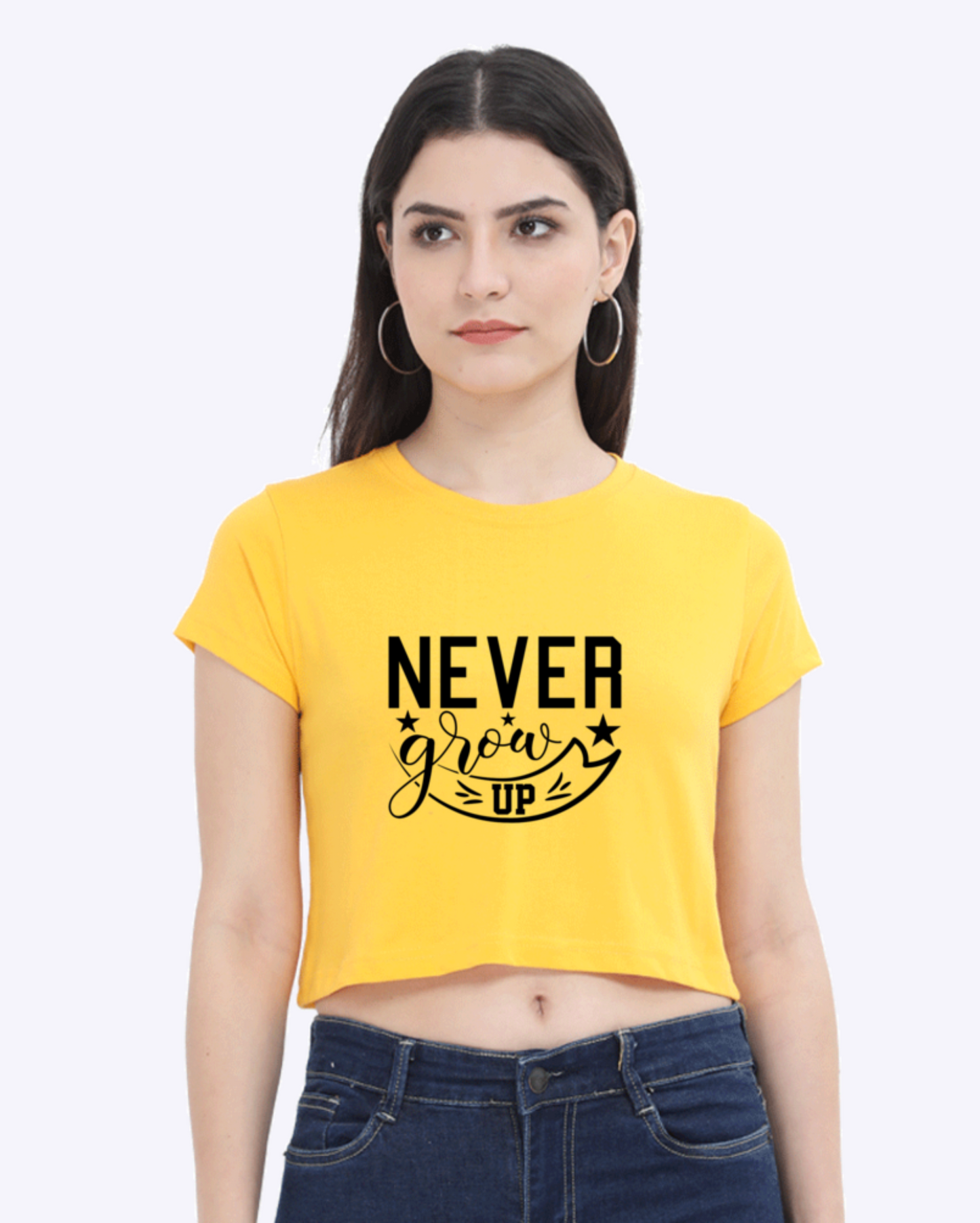 Golden Yellow Women Crop Top