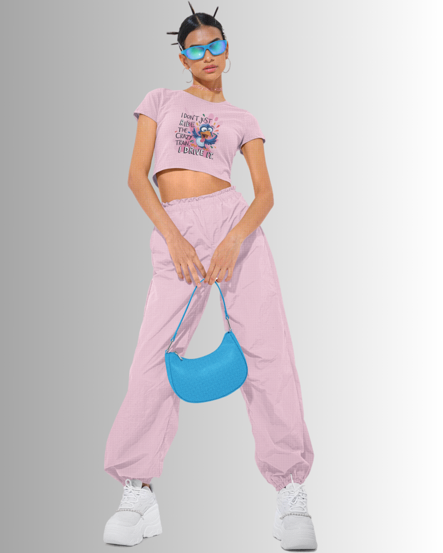 Light Baby Pink Women Crop Top