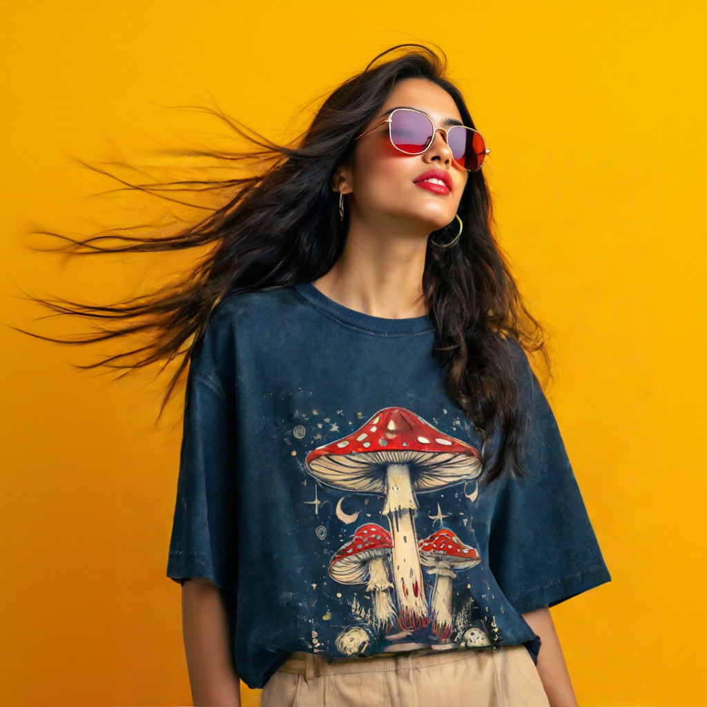 Oversized Acid Wash Womens