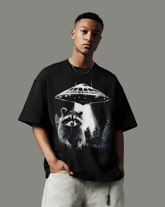 Terry Oversized T-Shirt Raccoon