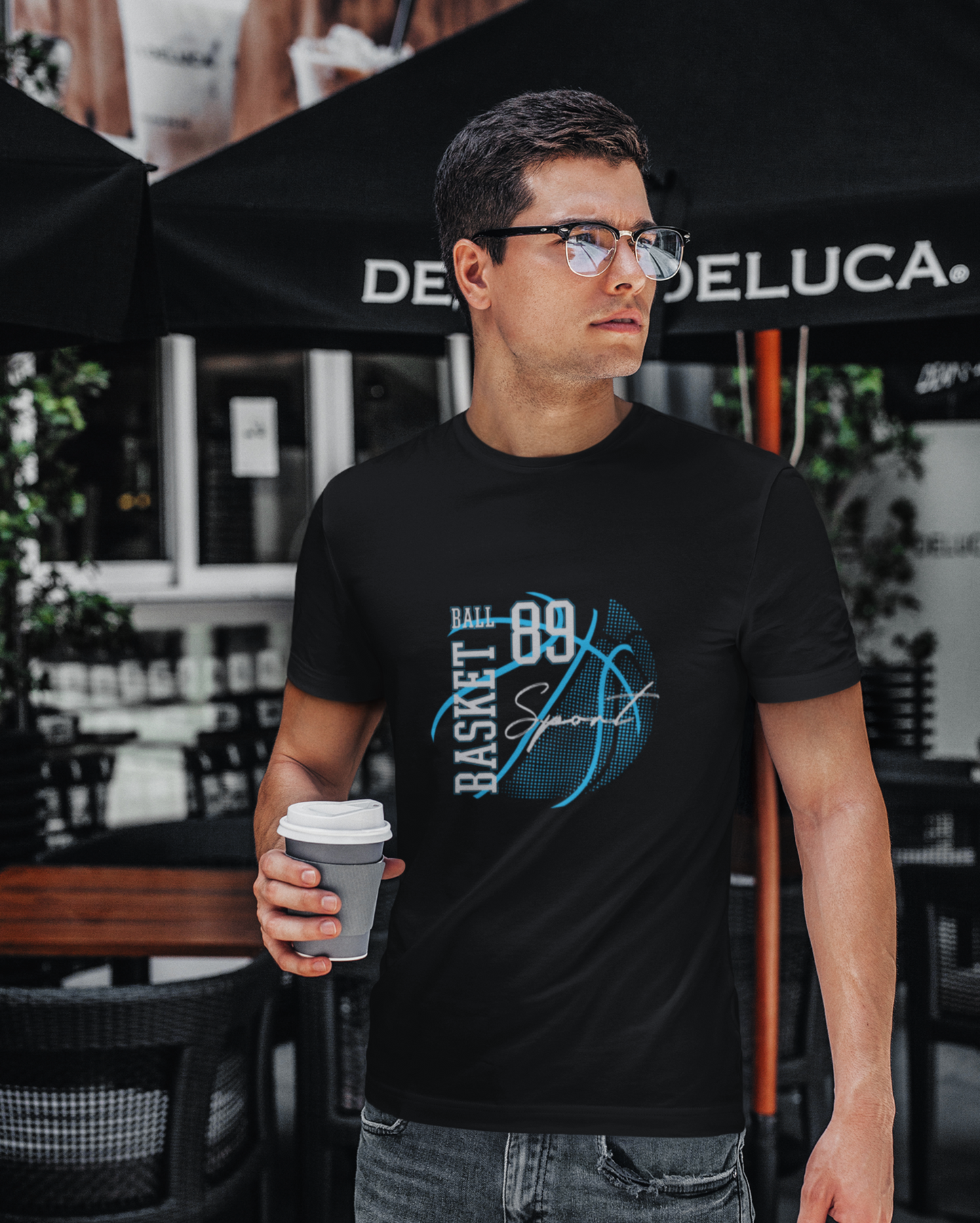 Classic Round-Neck T-Shirt Basket Ball