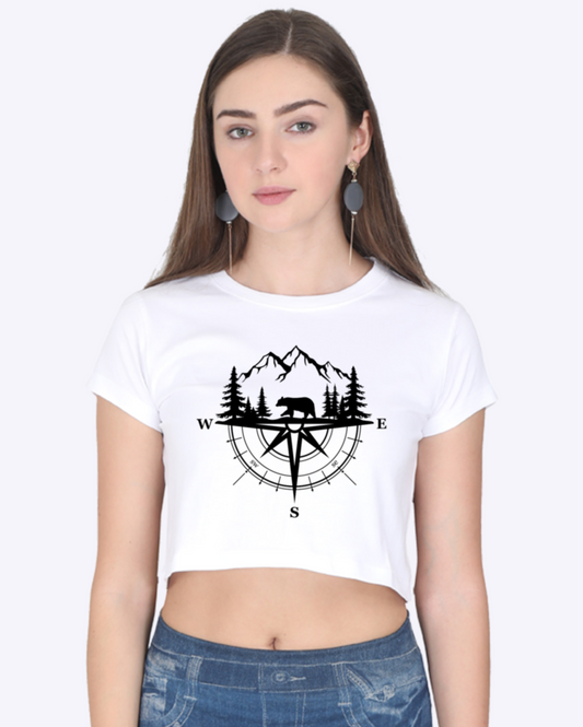 White Women Crop Top