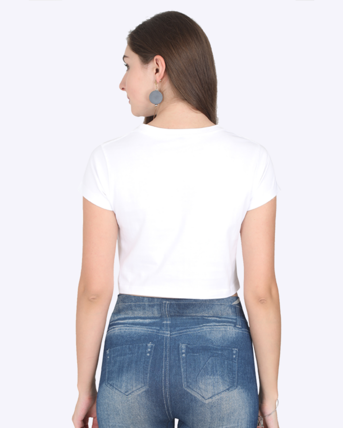 White Women Crop Top