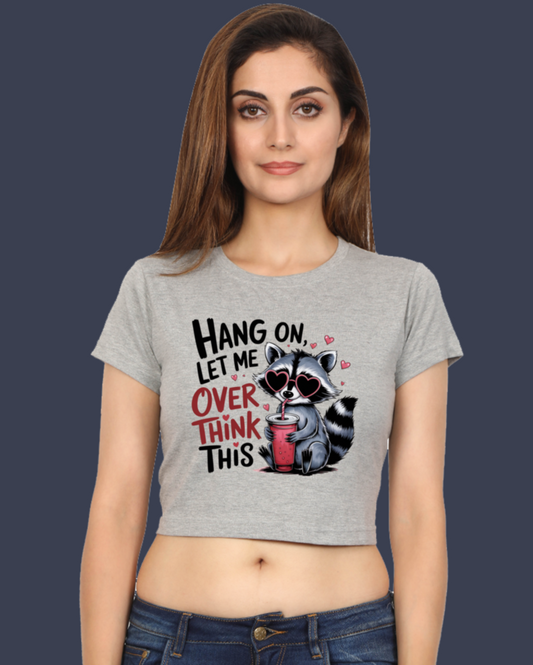 Grey Women Crop Top