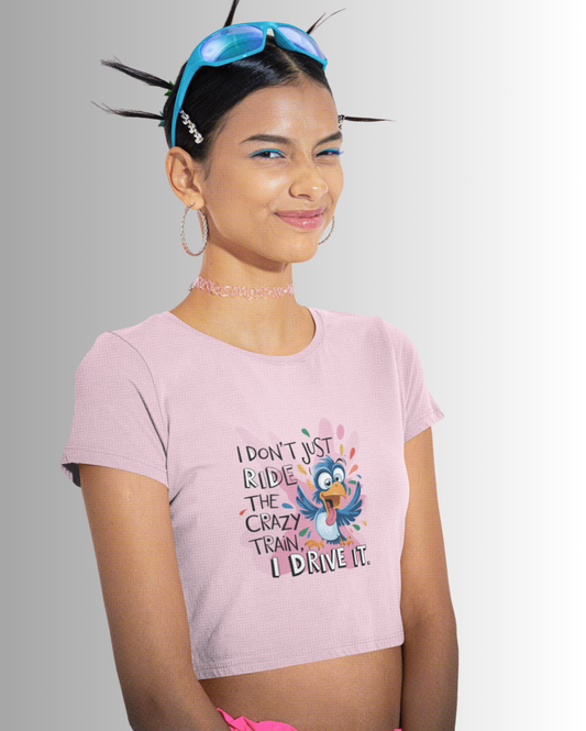 Light Baby Pink Women Crop Top